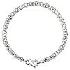 14k White Gold Double Cable Link Bracelet with Infinity Symbol Clasp