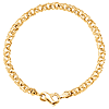 14k Yellow Gold Double Cable Link Bracelet with Infinity Symbol Clasp
