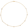 14k Yellow Gold Cubic Zirconia Five Station Necklace