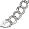 Sterling Silver Double Cable Link Charm Bracelet 7mm
