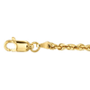 14kt Yellow Gold 7in Diamond Cut Rope Charm Bracelet