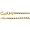 14k Yellow Gold 7in Wheat Chain Bracelet 2mm