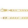 14k Yellow Gold 8in Figaro Chain Link Bracelet 4mm Thick