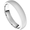 Platinum Comfort Fit Wedding Band with Bead Blast Matte Finish 4mm