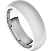 Platinum Comfort Fit Wedding Band with Bead Blast Matte Finish 6mm