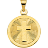 14k Yellow Gold Small Confirmation Cross Medal