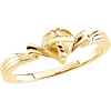 14kt Yellow Gold Gift Wrapped Heart Purity Ring