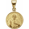 18kt Yellow Gold 1/2in Sacred Heart of Jesus Medal