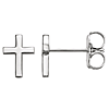 14k White Gold Tiny Classic Cross Earrings