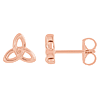 14k Rose Gold Celtic Trinity Knot Stud Earrings