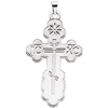 Sterling Silver 1 1/2in Orthodox Cross with Satin Finish