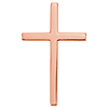 14k Rose Gold Small Latin Cross Pendant with Hidden Bail