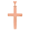14k Rose Gold Latin Cross with Polished Finish 3/4in