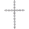 14kt White Gold 1/3 ct tw Diamond Cross Pendant