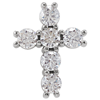 14k White Gold 1/3 ct tw Diamond Cross Pendant