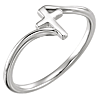 Sterling Silver Cross Bypass Ring