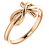14kt Rose Gold Infinity Wrapped Cross Ring