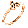 14k Rose Gold Stackable Celtic Trinity Knot Ring