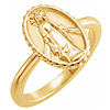 14k Yellow Gold Miraculous Medal Ring