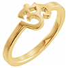 14k Yellow Gold Om Ring