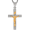 Gold-plated Sterling Silver 1in INRI Crucifix on 24in Chain