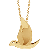 14k Yellow Gold Holy Spirit Dove Necklace