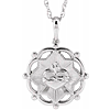 Sterling Silver Sacred Heart Necklace