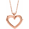 14k Rose Gold Rosary Heart Necklace