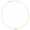14k Yellow Gold Sideways Angel Wing Necklace