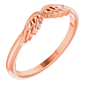 14k Rose Gold Stackable Angel Wings Ring