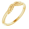 14k Yellow Gold Stackable Angel Wings Ring