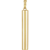 14k Yellow Gold Ash Holder Cylinder Bar Pendant