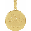 Gold-Plated Sterling Silver Paw Print Ash Holder Pendant