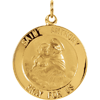 14kt Yellow Gold Round St. Anthony Medal