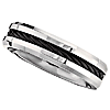 Titanium 6mm Wedding Band with Black Cable Inset