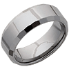 Beveled 8mm Tungsten Band with Flat Facets