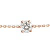 18k Rose Gold .10 ct Diamond Solitaire Bracelet