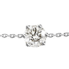 18k White Gold .10 ct Diamond Solitaire Bracelet