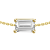18k Yellow Gold .22 ct Diamond Baguette Necklace