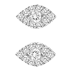 18k White Gold .18 ct Diamond Evil Eye Earrings