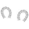 18k White Gold .30 ct Diamond Horseshoe Earrings