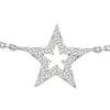 18k White Gold .07 ct tw Diamond Star Bracelet