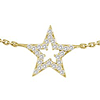 18k Yellow Gold .07 ct tw Diamond Star Bracelet