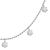 18k White Gold .30 ct Diamond Station Bead Necklace