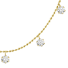 18k Yellow Gold .30 ct Diamond Station Bead Necklace