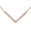 18k Rose Gold .20 ct Diamond Chevron Necklace