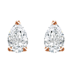 18k Rose Gold .45 ct Diamond Pear Stud Earrings