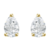 18k Yellow Gold .45 ct Diamond Pear Stud Earrings