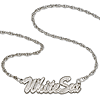 Sterling Silver 18in Chicago White Sox Script Necklace