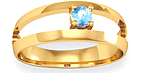 with 1 stones in yellow gold